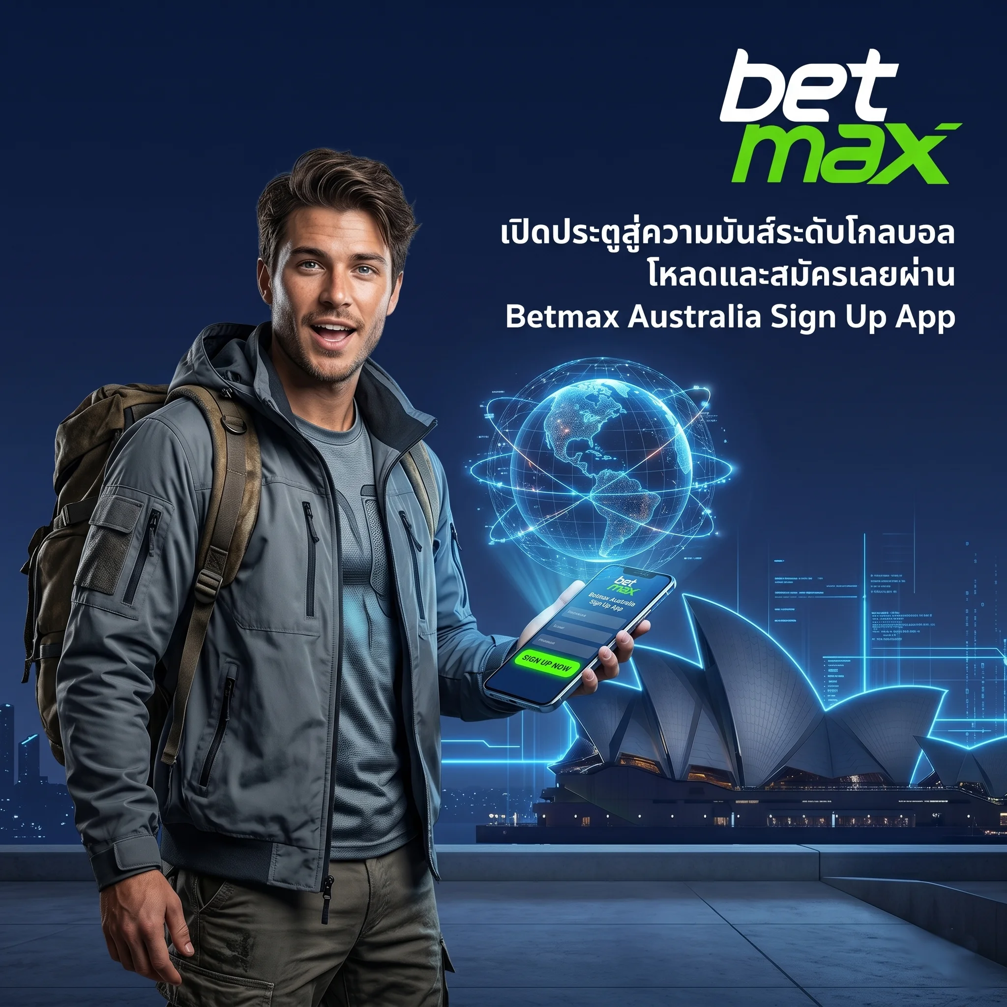 ผู้เล่นจากทั่วโลกสามารถสมัครสมาชิกได้ง่ายๆ ผ่าน betmax australia sign up app รองรับมาตรฐานสากล