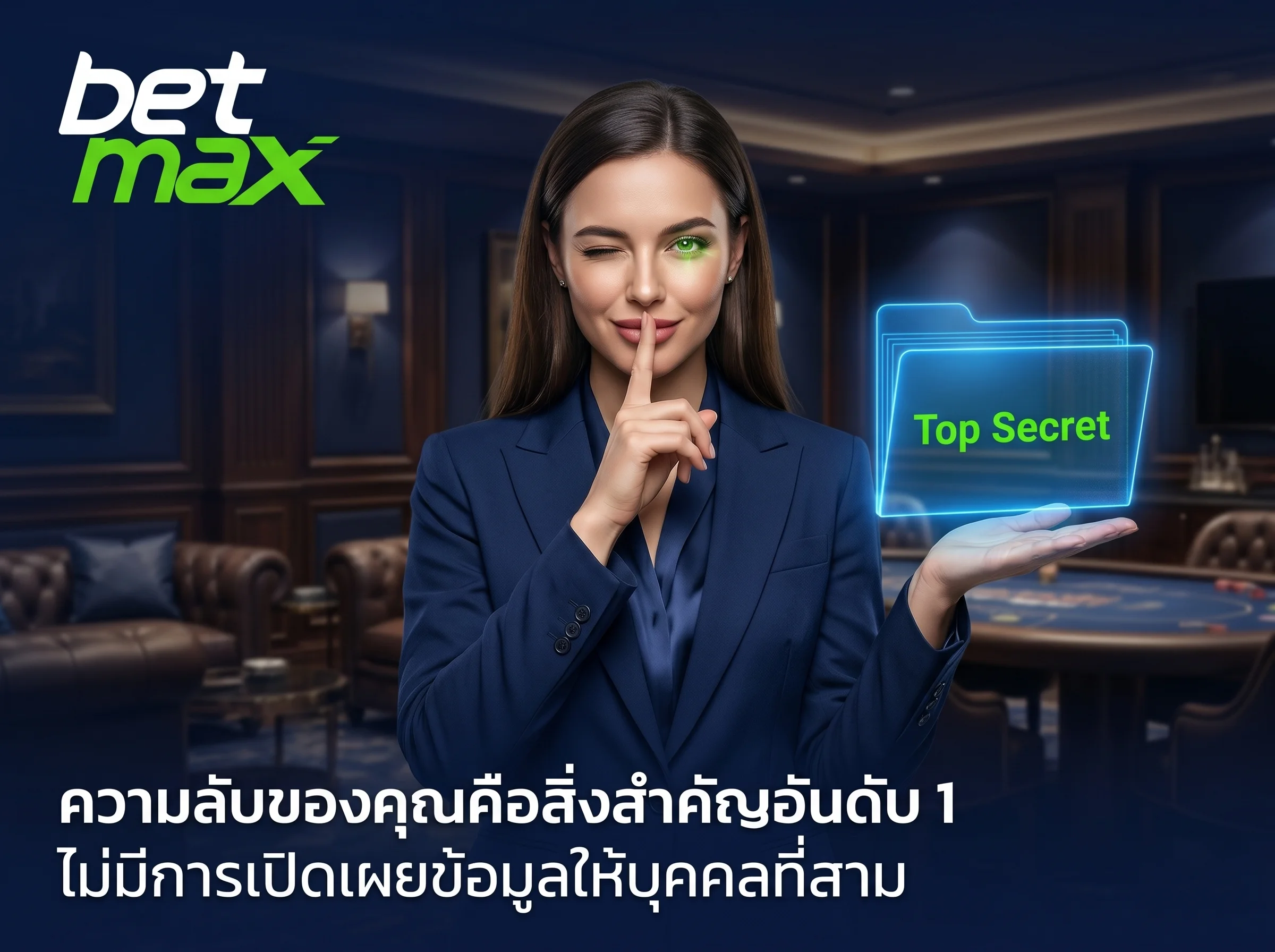 นโยบายความเป็นส่วนตัว betmax การันตีไม่นำข้อมูลส่วนตัวและประวัติการเล่นของคุณไปเผยแพร่ให้บุคคลที่สาม